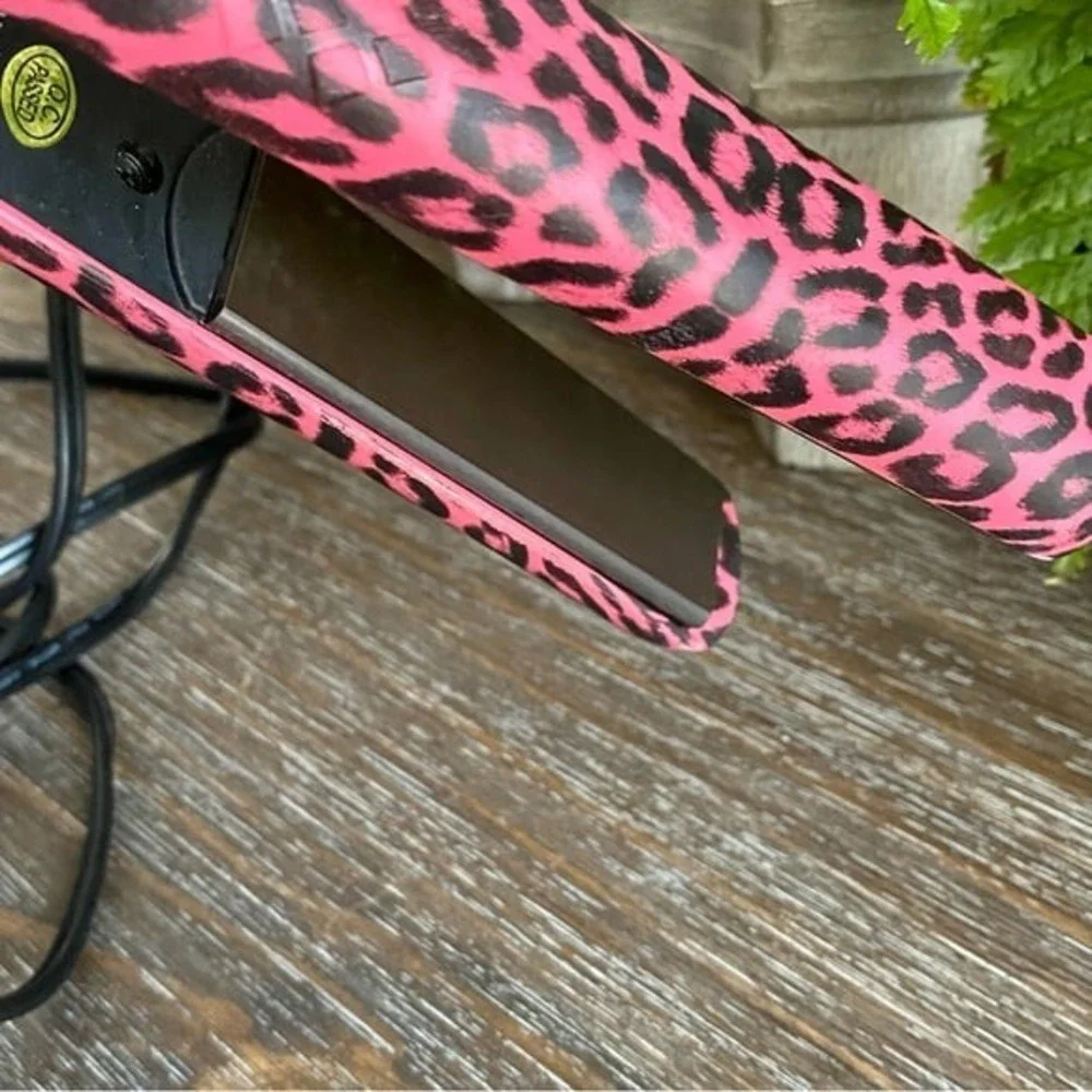 Evalectric Hair Straightener Pink Cheetah Print 1.25